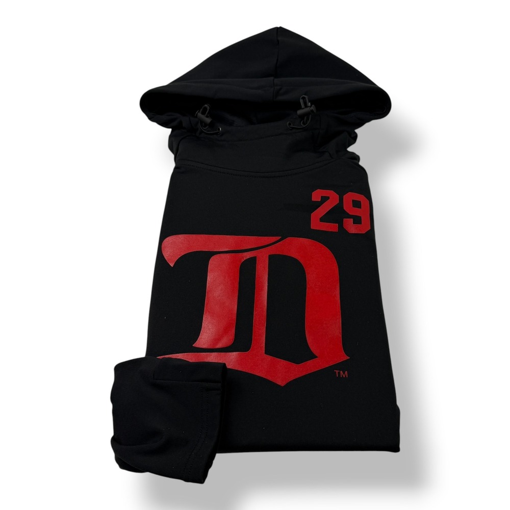UNRL Detroit Red Wings Hoodie Mens Small Black Red Graphic‎ Performance Pullover